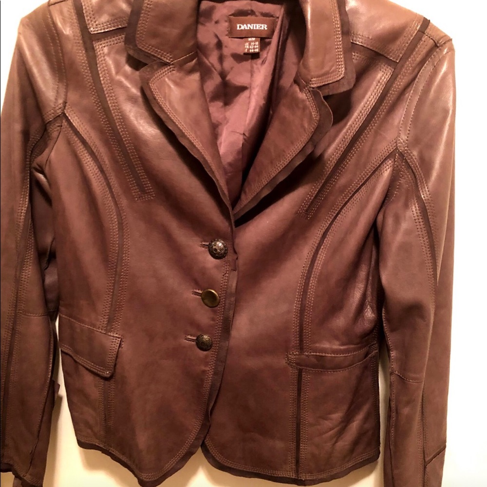 DANIER genuine leather jacket, Brown, size M/M